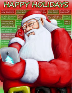 Santa With Smartphone